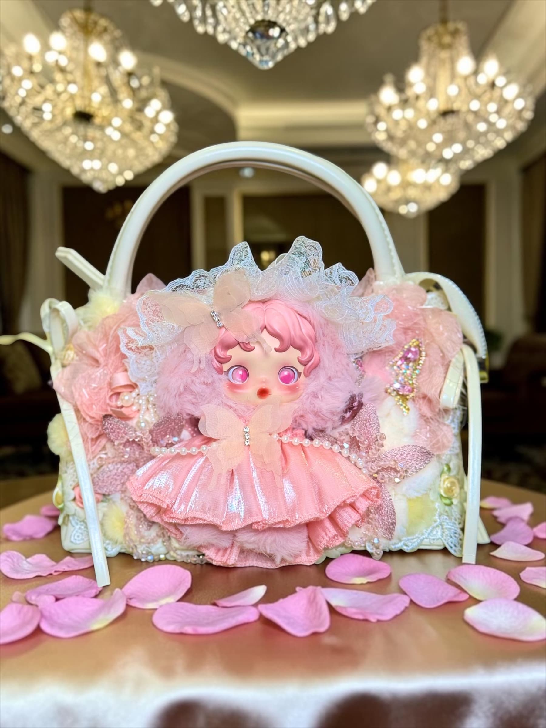 Windflower Skullpanda Pink Crossbody Bag
