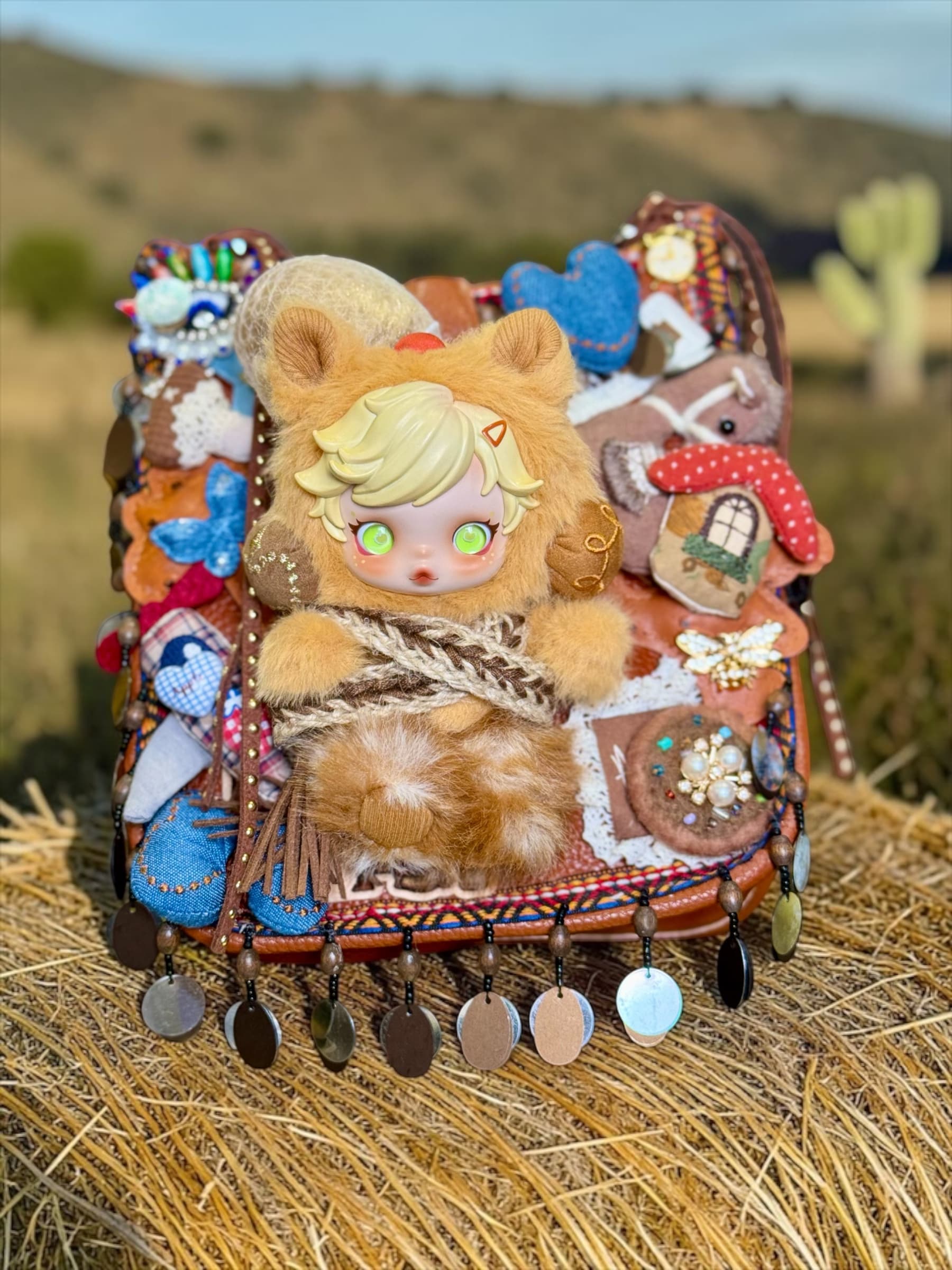 Apple Jack Skullpanda Small Brown Evelyn Bag — image 1