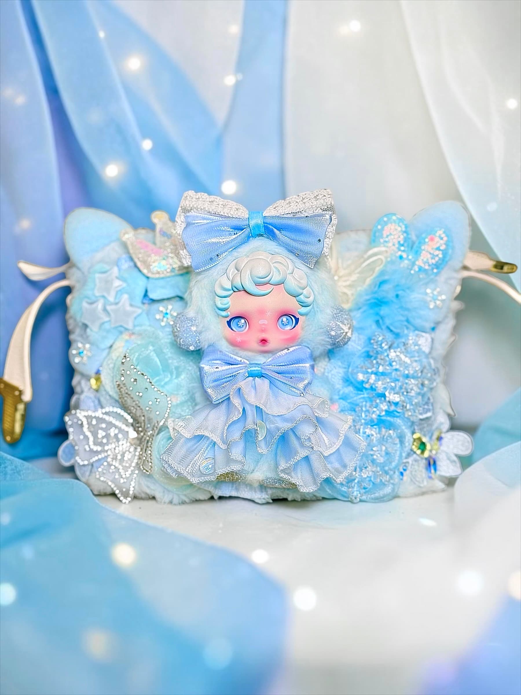 Song Of Snow Skullpanda Medium Clutch & Crossbody Bag