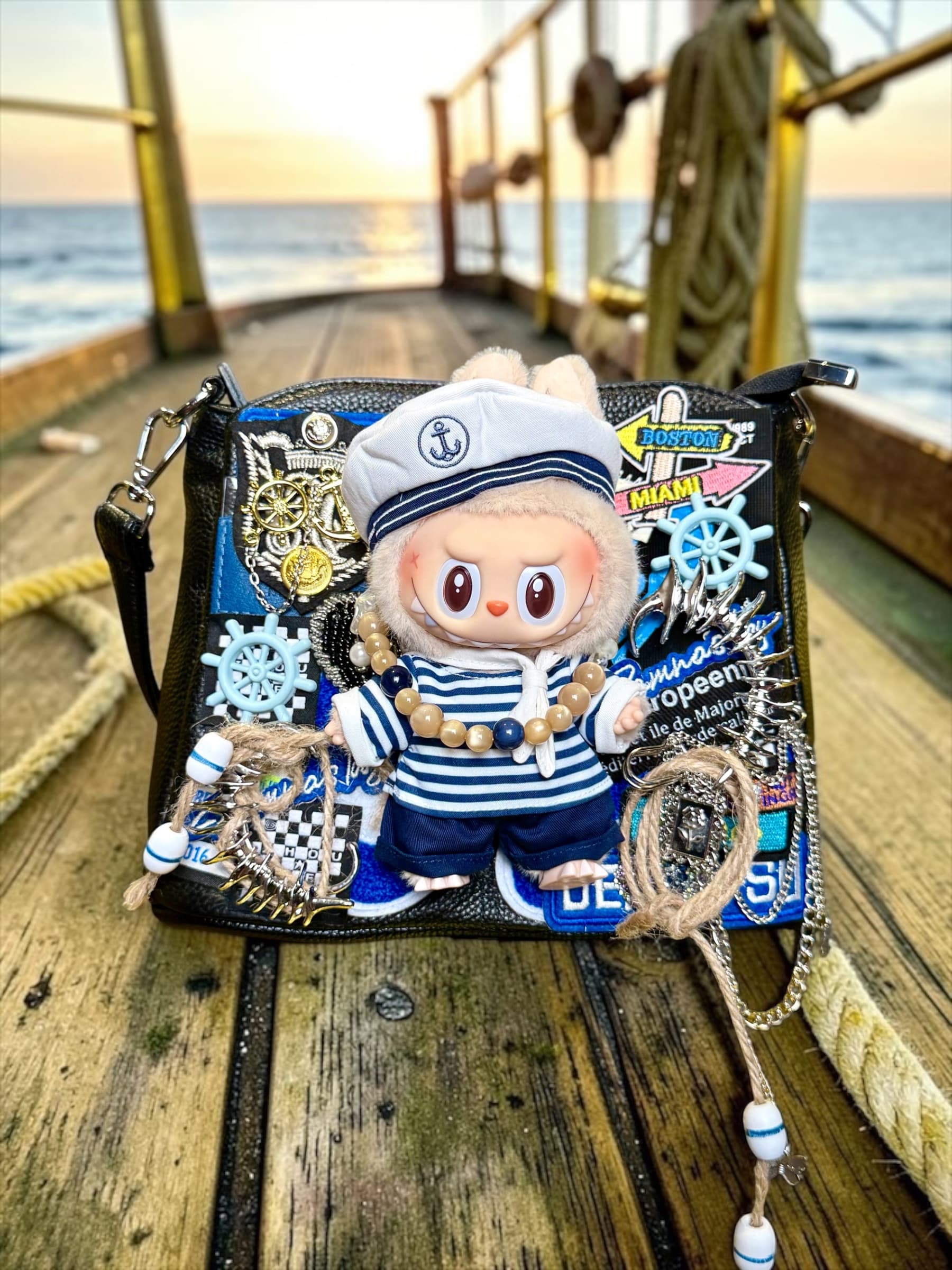 Beijing Exclusive Sailor Labubu Medium Shoulder & Crossbody Bag