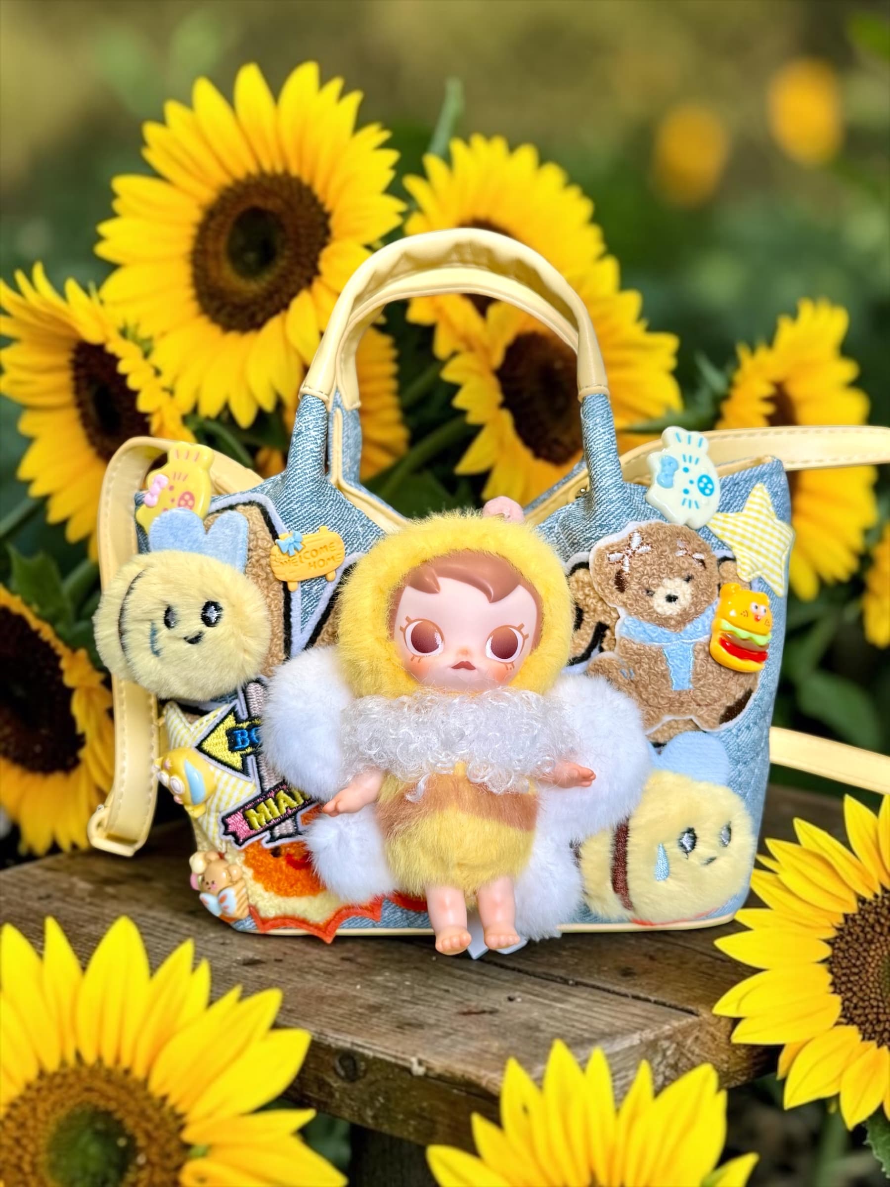 Lively Bee Molly Blue & Yellow Crossbody Bag — image 1