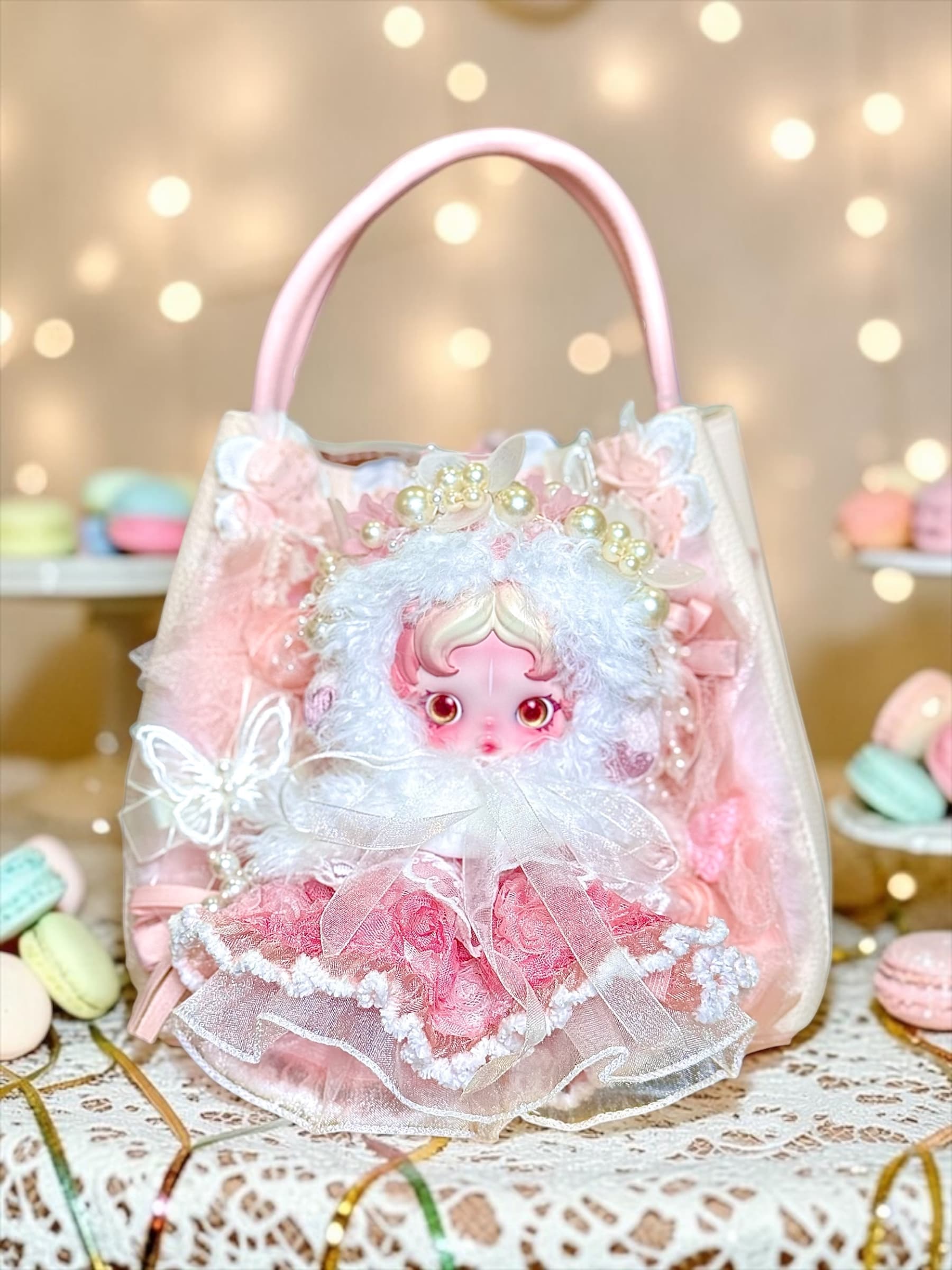 Ghostie Skullpanda Pink Crossbody Bag
