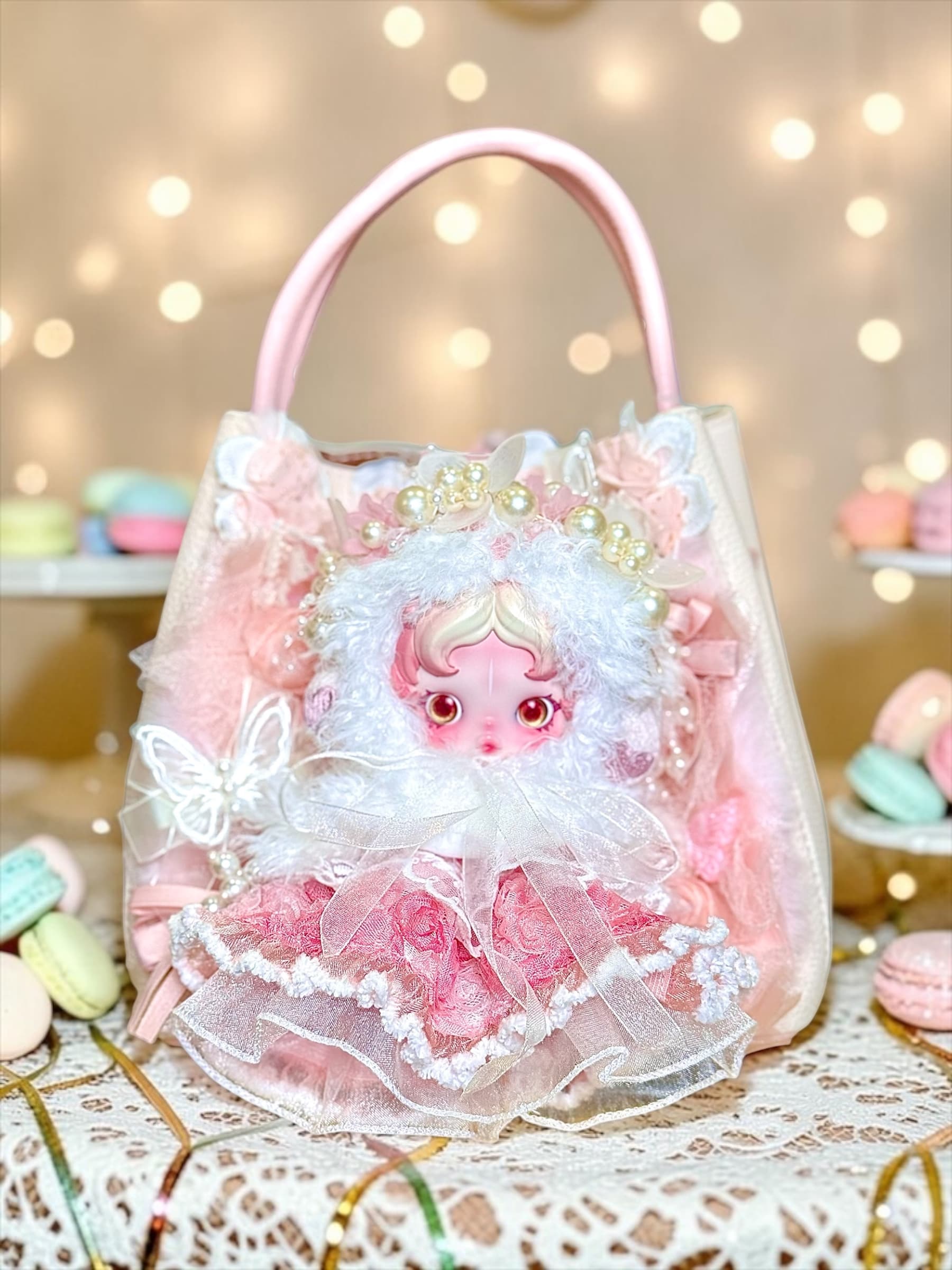 Ghostie Skullpanda Pink Crossbody Bag